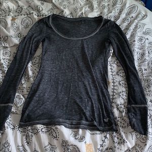 American Eagle Long Sleeve Heather Grey